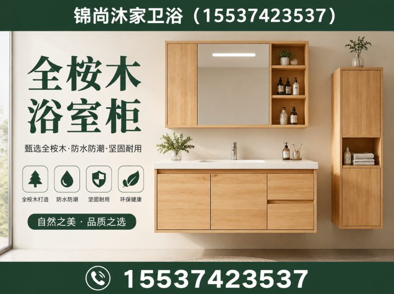 鄢陵县全桉木浴室柜展示图